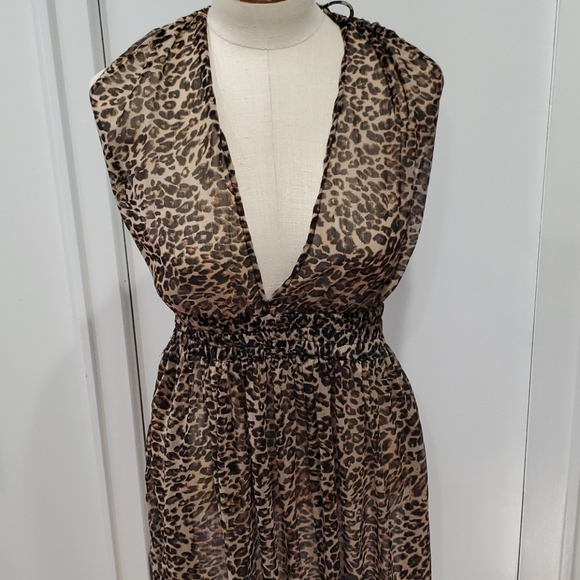 Animal Print Sheer Maxi Dress  Medium - Picture 4 of 9